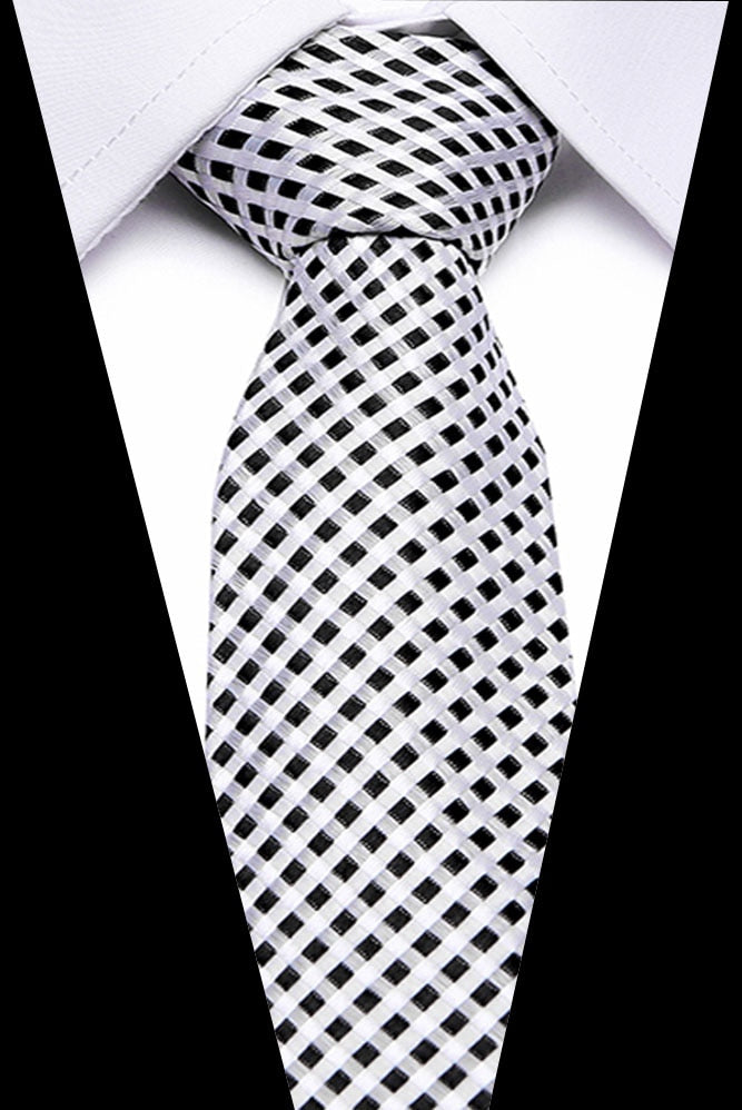 KissLuck Men's 100% Silk Classic Plaid Neckties in Multiple Colors