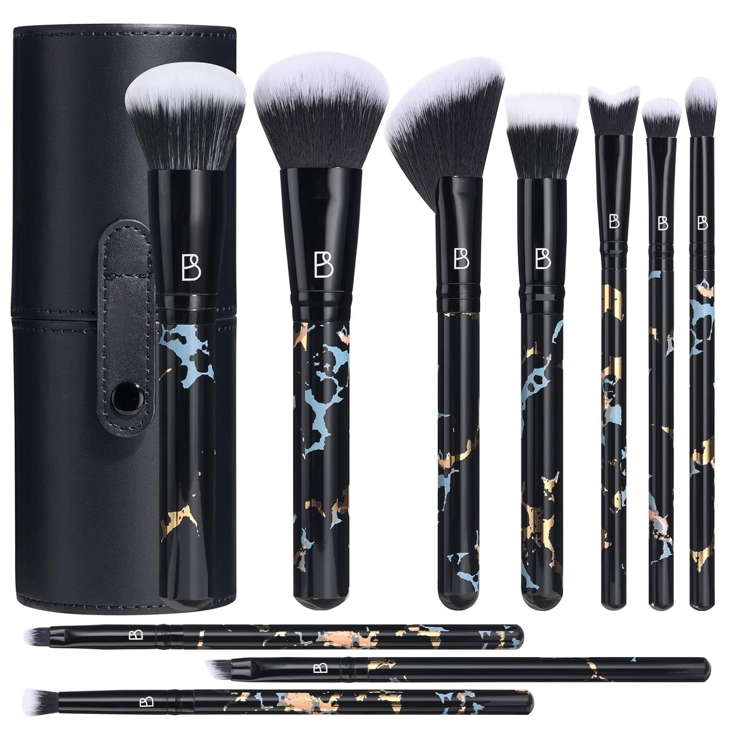 Luxury 10 - Piece Makeup Brush Set for All Your Cosmetic Needs