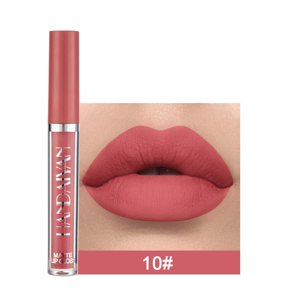 Matte Liquid Non - fading Non - stick Cup - shaped Lip Gloss, a Type of Liquid Lipstick