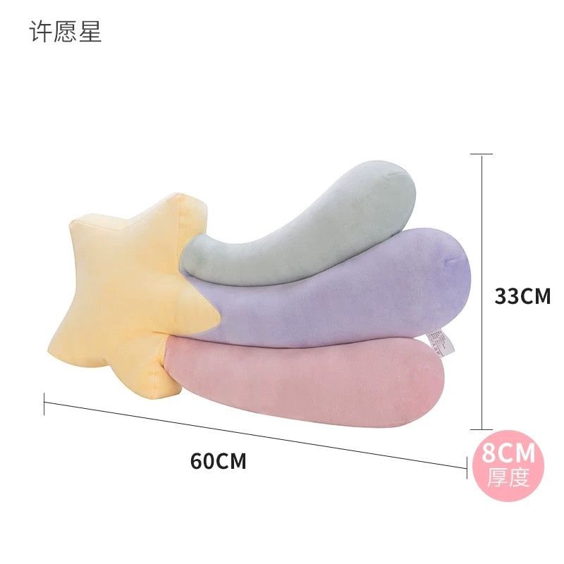 Instagram-Famous Candy-Colored Rainbow, Lucky Cloud, Star, and Moon Plush Throw Pillow for Sofa and Home Decoration with a Colorful Crown - Memorable Cushion