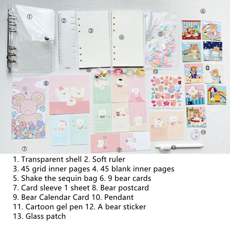 Transparent Loose - leaf Hand Book Gift Box for Girls