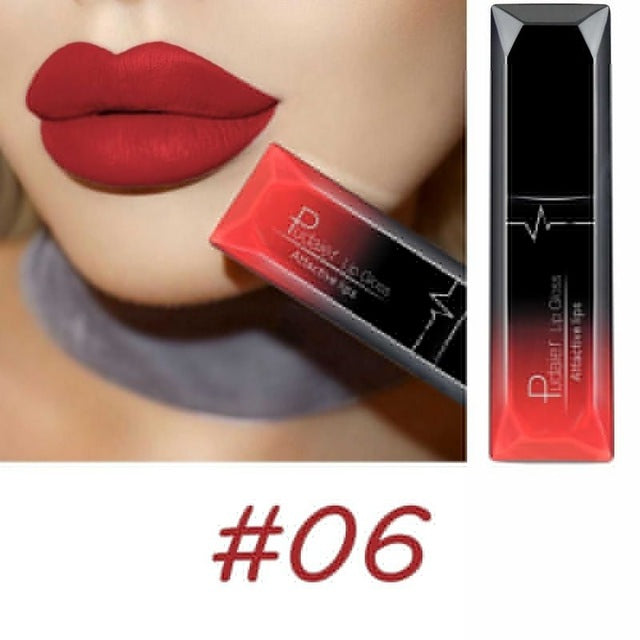 Long - lasting Waterproof Matte Lipstick with 21 Color Options