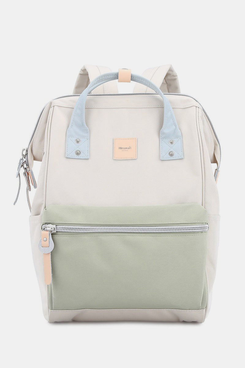 Himawari Large Eco - friendly Water - Resistant Canvas Backpack with Handy Side Pockets