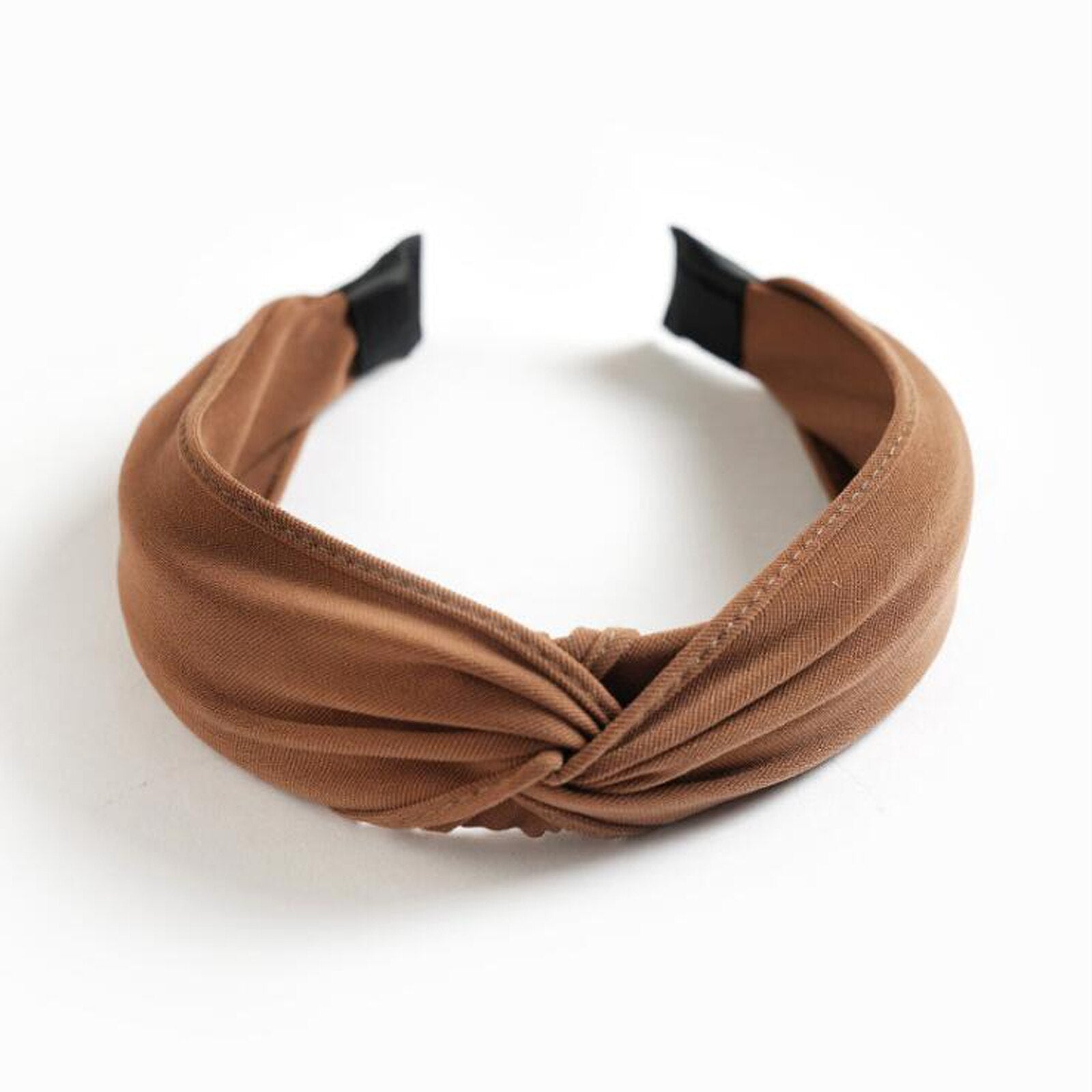 Stylish Women's Solid Polyester Hairband - Classic Hair Accessory for Girls