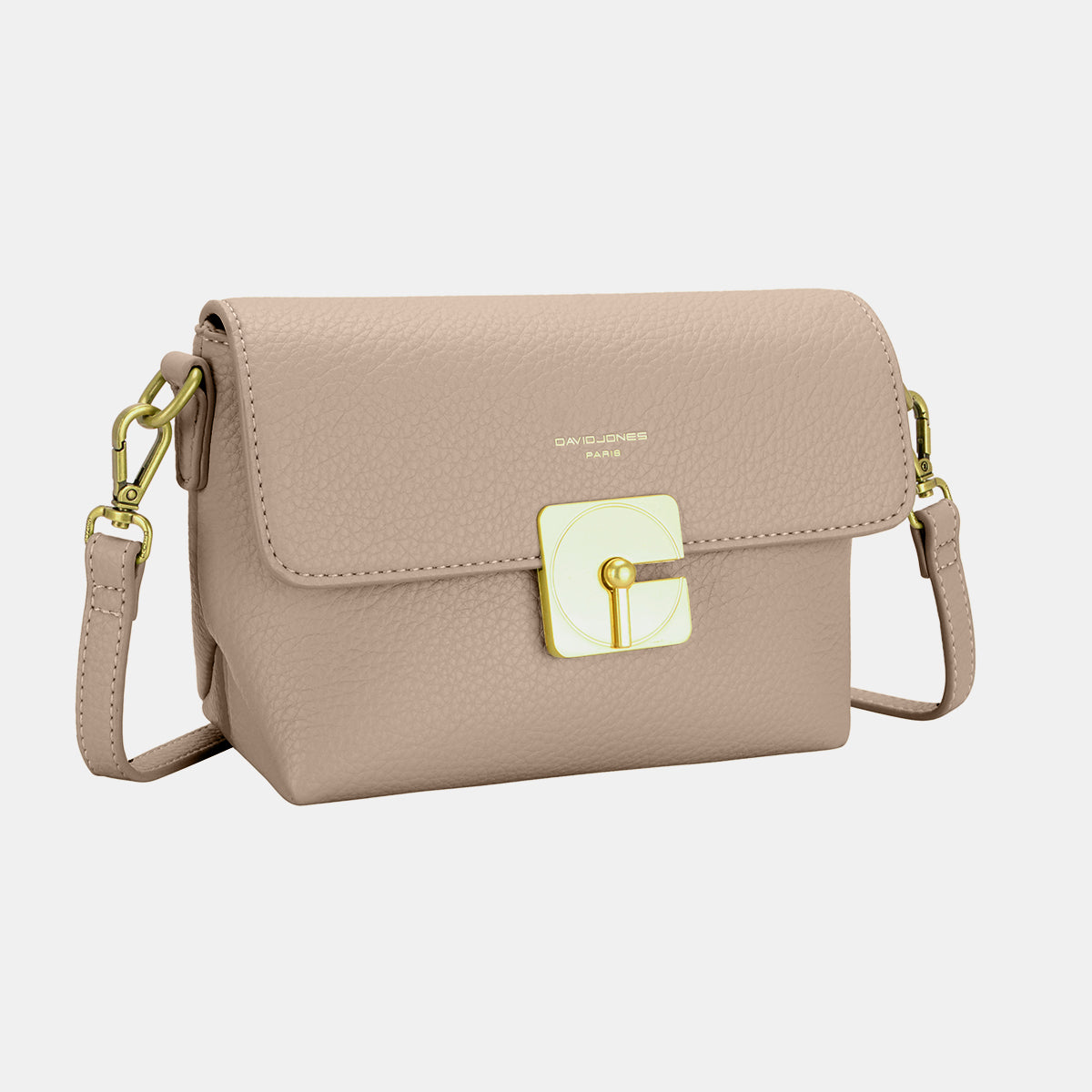 David Jones Fashionable Polyurethane Leather Crossbody Shoulder Bag for Everyday Use