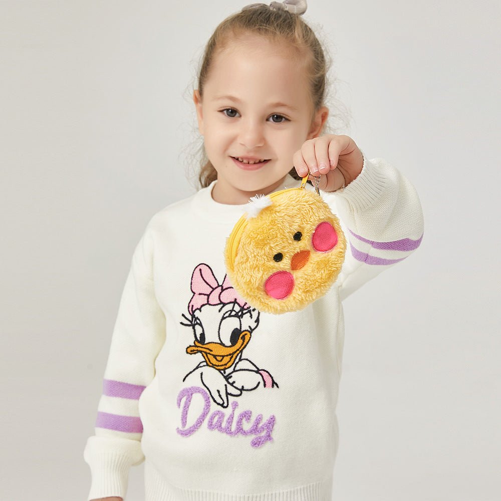 Adorable Cartoon Plush Cat and Bear Coin Bag Pendant for Children