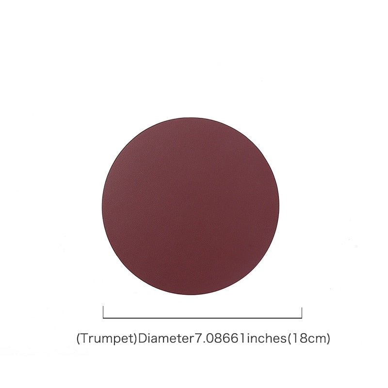 Insulating and Oil - Resistant PU Leather Placemats for Western Food Dining, Tableware Accessories, Bowl and Cup Coasters as Kitchen Decorations