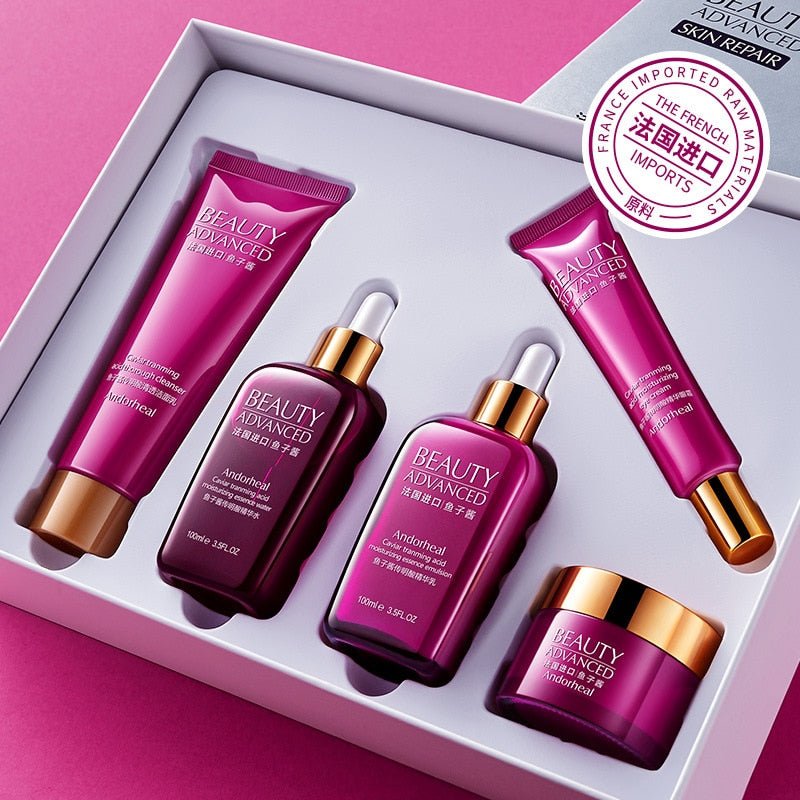 5PCS Luxury Caviar Face Skin Care Set - Moisturizing & Anti - Aging