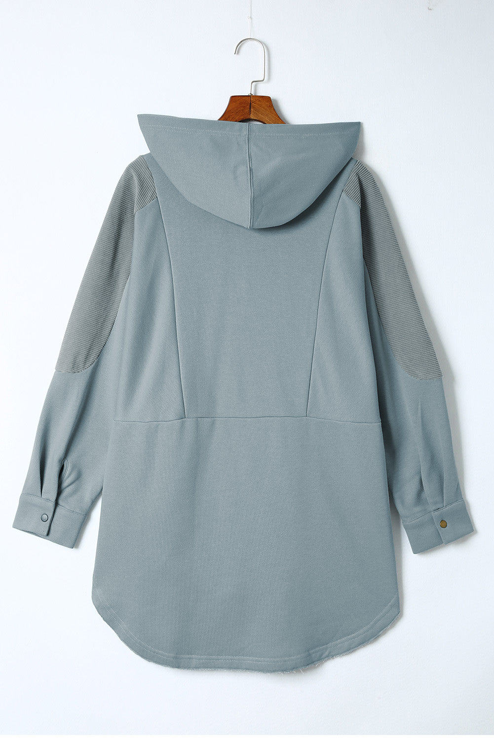 Casual Long Sleeve Buttoned Hoodie with Practical Pockets