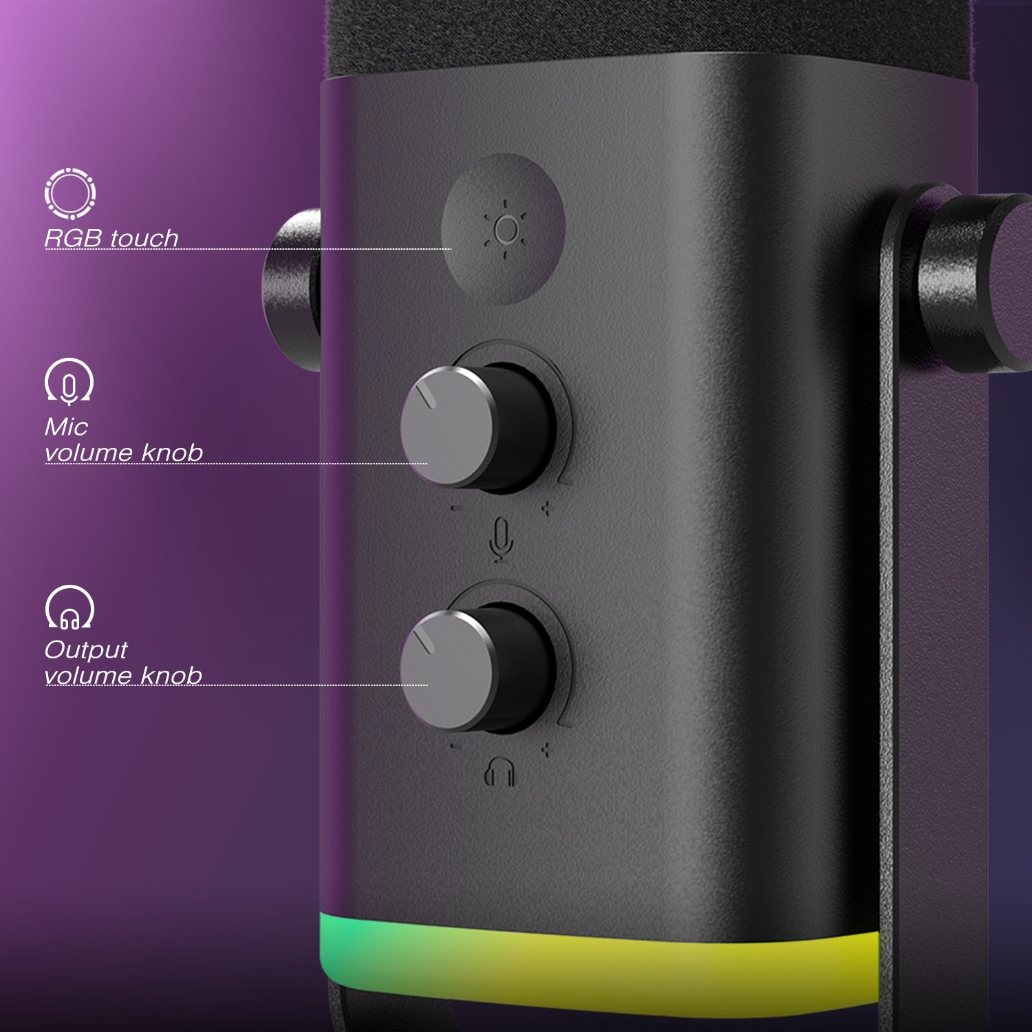 FIFINE Professional USB/XLR Dynamic Gaming Microphone with Touch Mute Button, Headphone Jack, and I/O Controls for PC, PS5/4, and Mixer - Ampligame AM8 Model