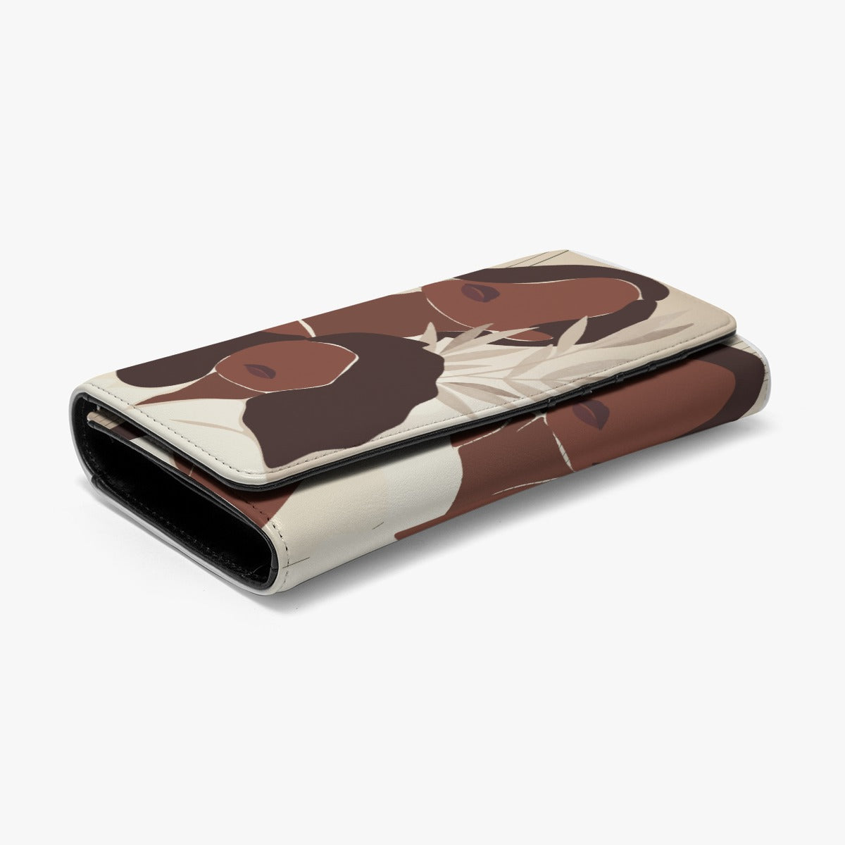 Unique Foldable PU Wallet for Women in Black, Beige, Cream & Brown