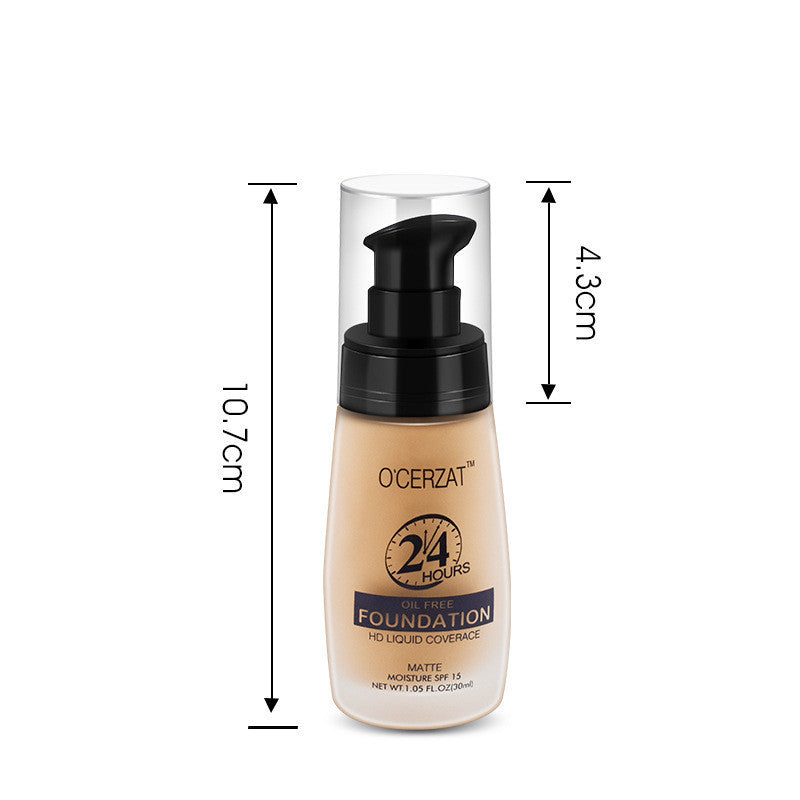 Long - Lasting, Oil - Controlling, Moisturizing and Non - Fading Liquid Foundation for General Skin with Sunscreen