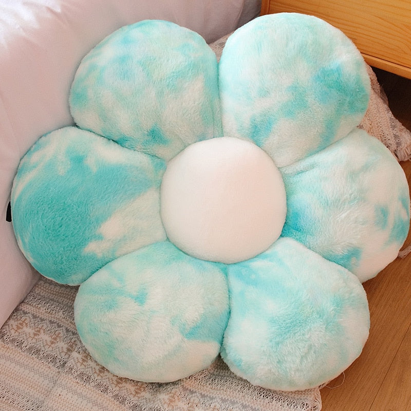 Soft Furry Plush Peach Blossom-Shaped Pillow for Baby Home Decor