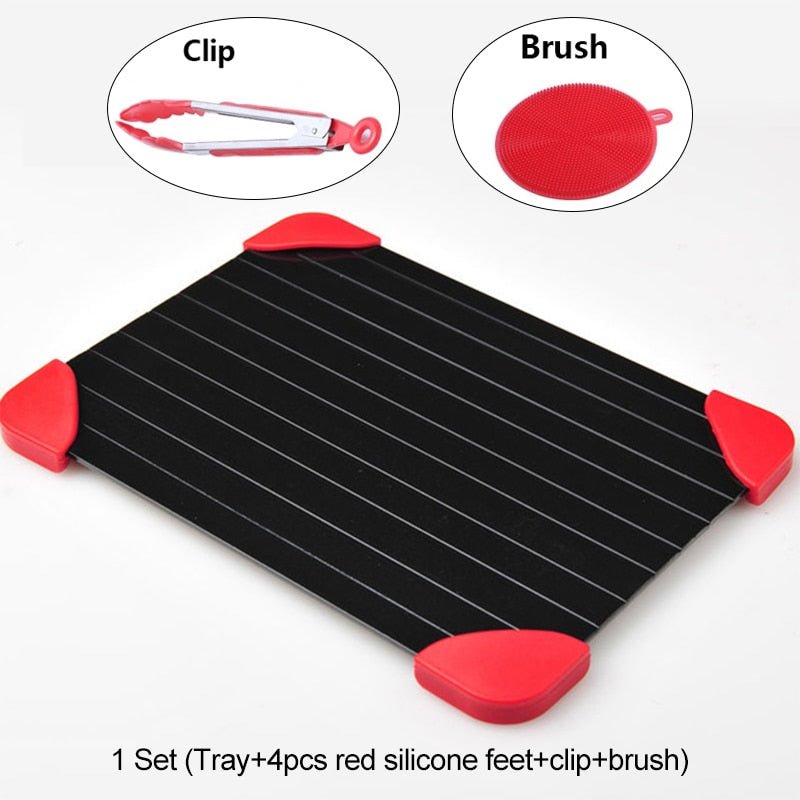 High - Efficiency Fast Defrosting Tray: A Must - Have Kitchen Gadget for Quick Thawing of Frozen Food like Meat, Fruit and More