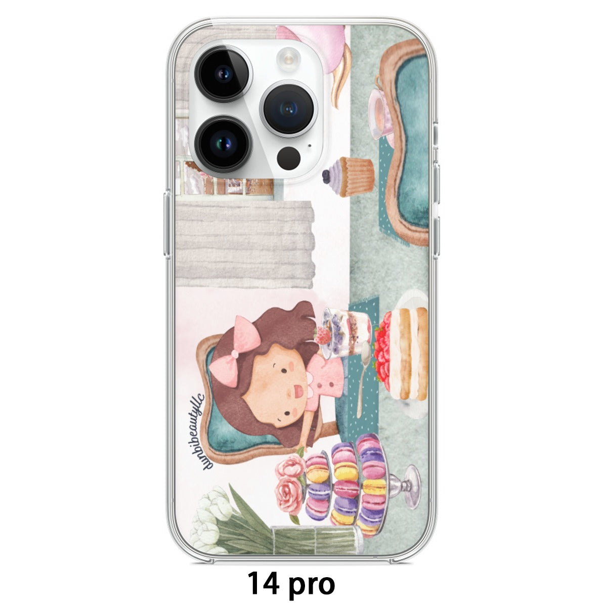 Dunbi-Designed TPU iPhone 14 Series Case with Cute Dessert & Party Elements