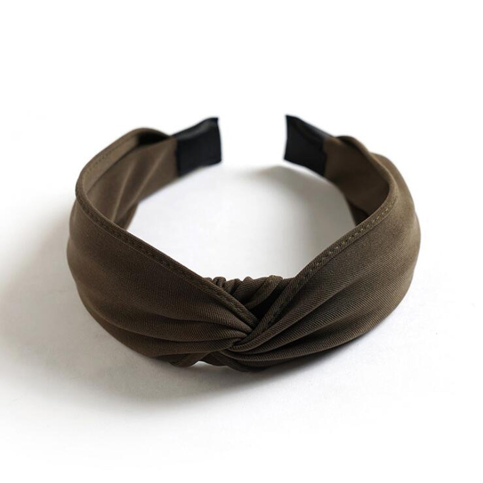Stylish Women's Solid Polyester Hairband - Classic Hair Accessory for Girls