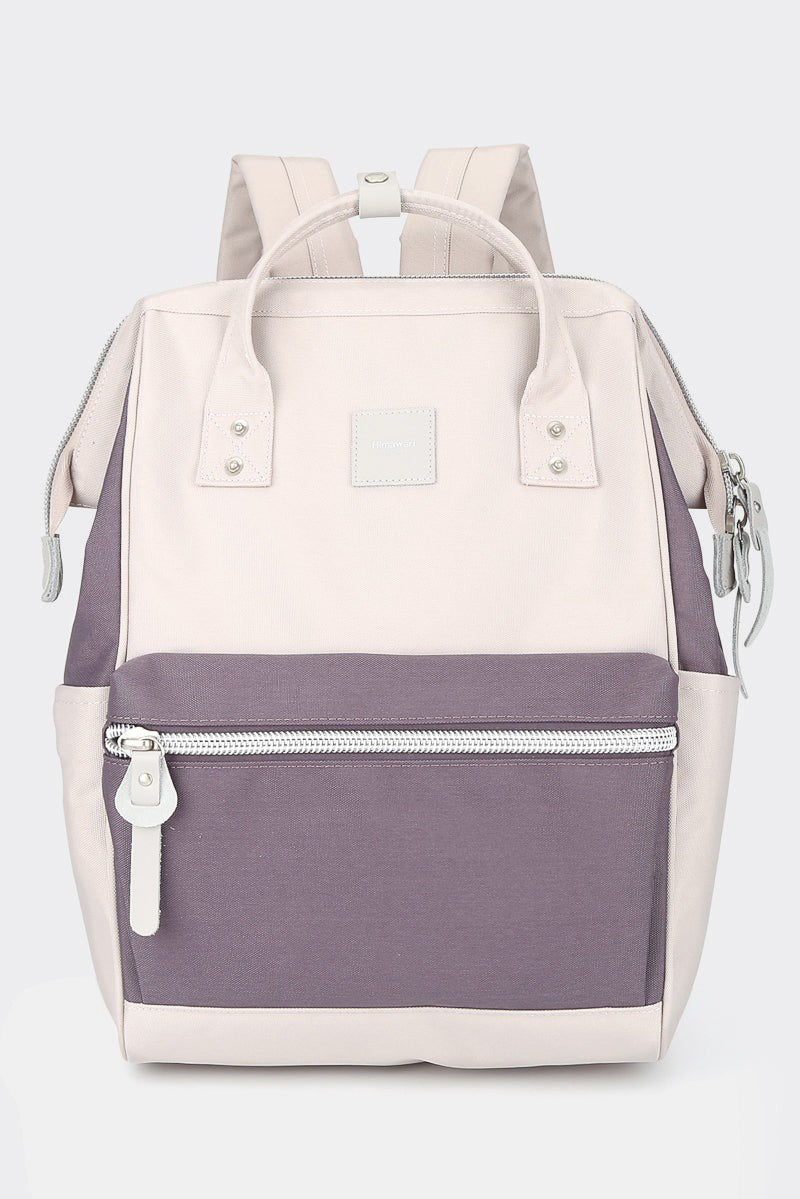 Himawari Large Eco - friendly Water - Resistant Canvas Backpack with Handy Side Pockets