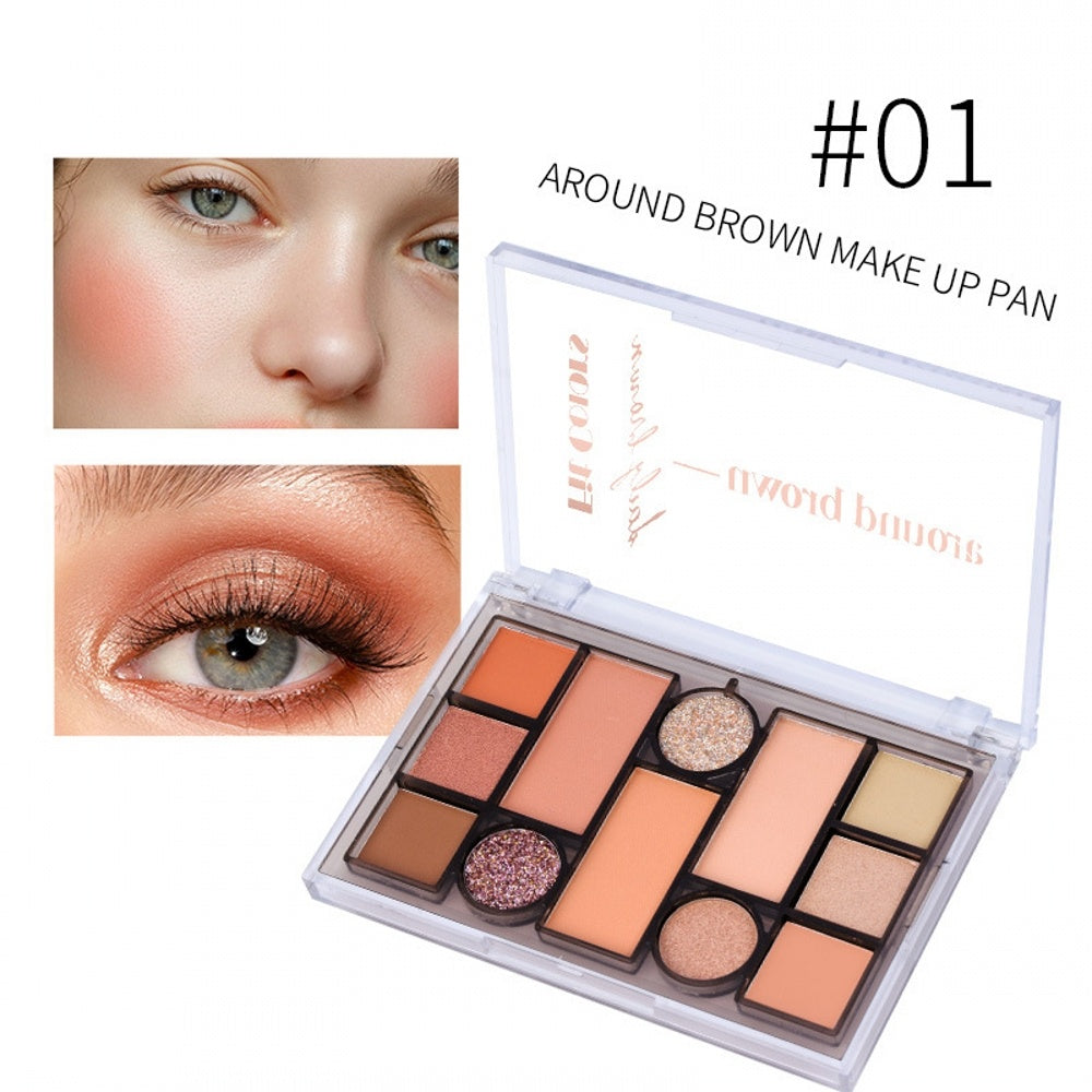 Matte and Pearlescent Earthy Tones Eyeshadow Palette for Stunning Eye Makeup