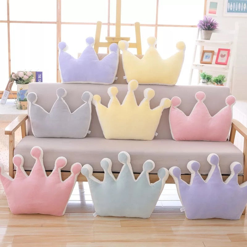 Instagram-Famous Candy-Colored Rainbow, Lucky Cloud, Star, and Moon Plush Throw Pillow for Sofa and Home Decoration with a Colorful Crown - Memorable Cushion