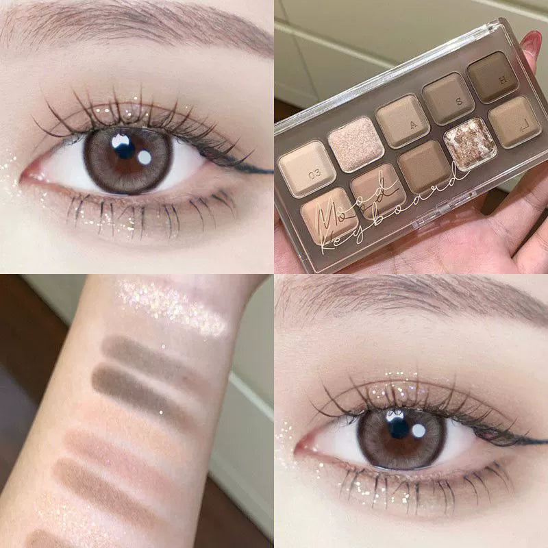 Top-Selling and Popular Eye Shadow Palette - Anti-Swelling, Smear-Proof, Waterproof Makeup with Smoked, Shimmering, Shiny Crystal and Matte Powders, Portable Design