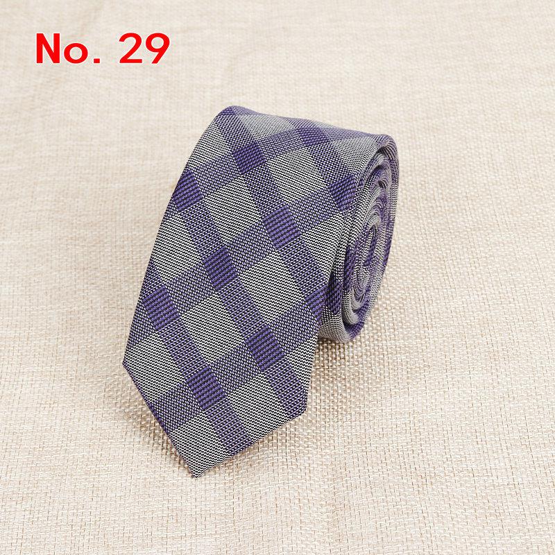 Stylish Men's Colorful Narrow Plaid Neckties Made of Cotton