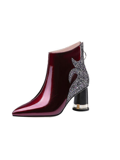 Stylish Pointed Toe Block Heel Ankle Boots for Fashion - Forward Individuals