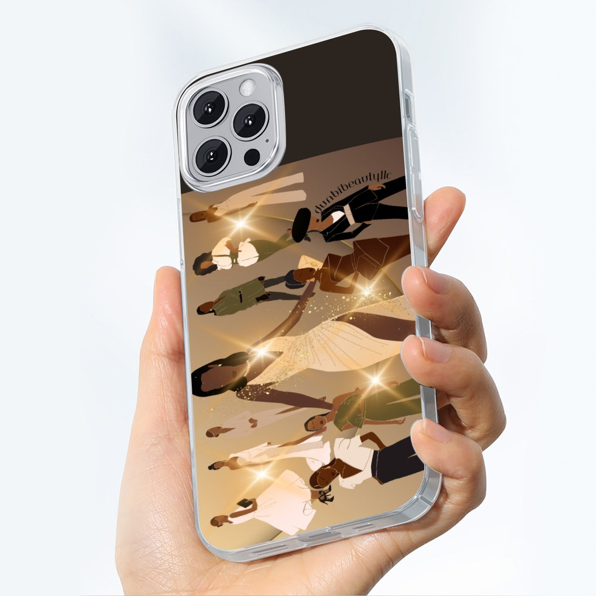 Dunbi-Designed TPU Black Mobile Phone Case for iPhone 14 Series | Ideal for Fashionable Women with Style, Trendsetting, Beauty, Edge, Grace, Elegance, Confidence, and a Glowing Look