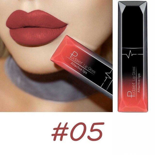 Long - lasting Waterproof Matte Lipstick with 21 Color Options