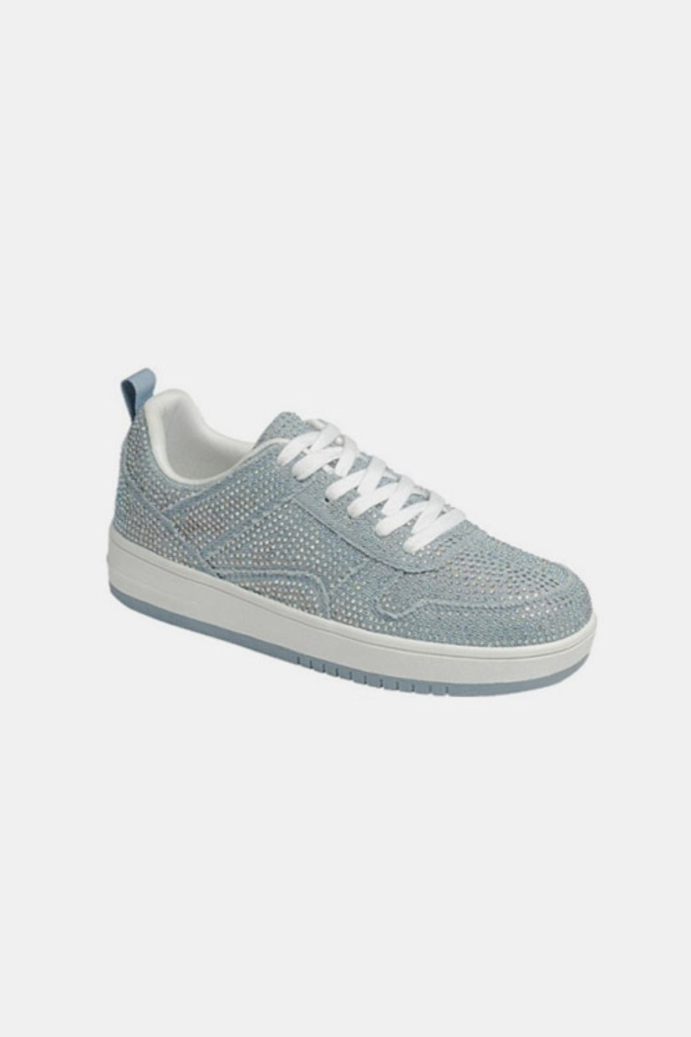 Stylish Forever Link Women's Rhinestone-Adorned Platform Flat Sneakers for Casual Wear