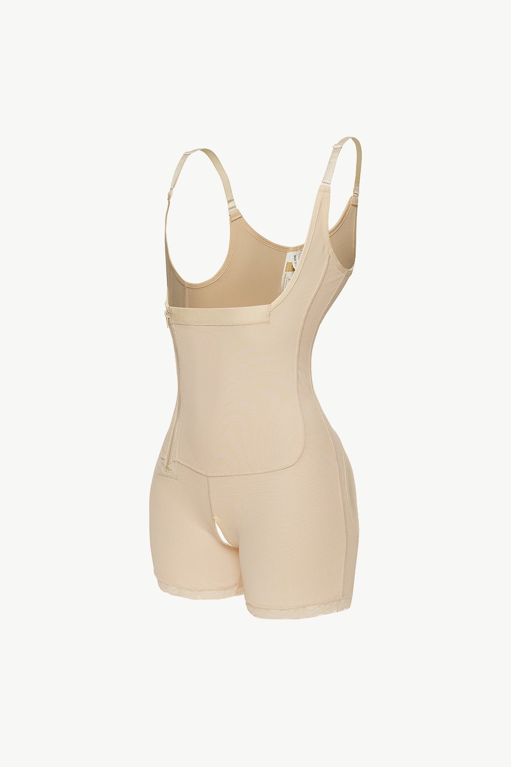 Full-Size Women's Under-Bust Shaping Bodysuit with Side Zipper