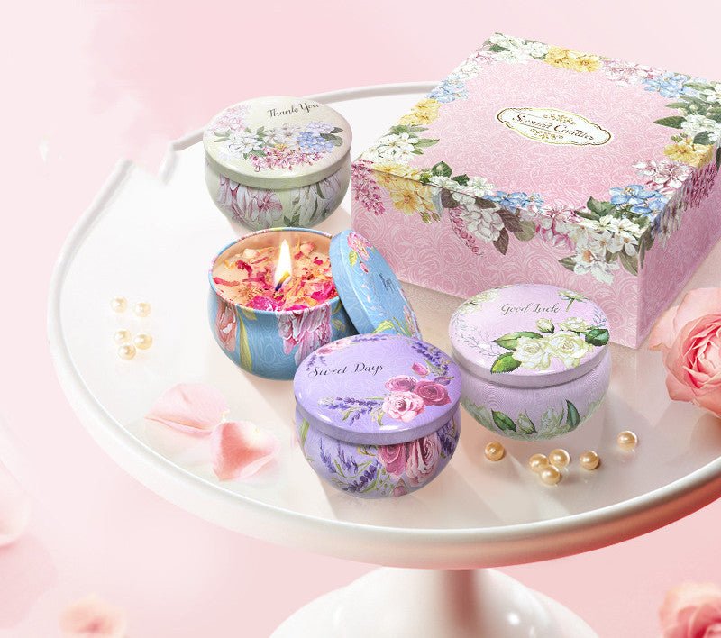 Exquisitely Fragrant Dried Flower - Infused Scented Candles for Home Decor, Birthday Celebrations with Attractive Souvenirs