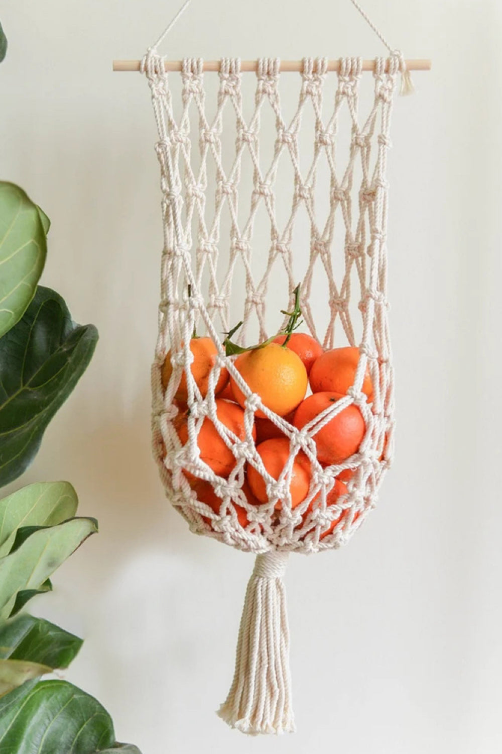 Handmade Macrame Wall Hanging Basket for Home Decor