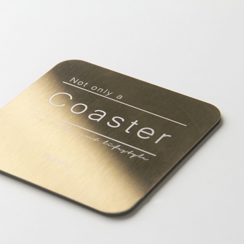 Gold-plated Stainless Steel Insulated Placemats and Cup Coasters for Kitchen Tables, Restaurants, and Bars - Ideal Home Decor Supplies