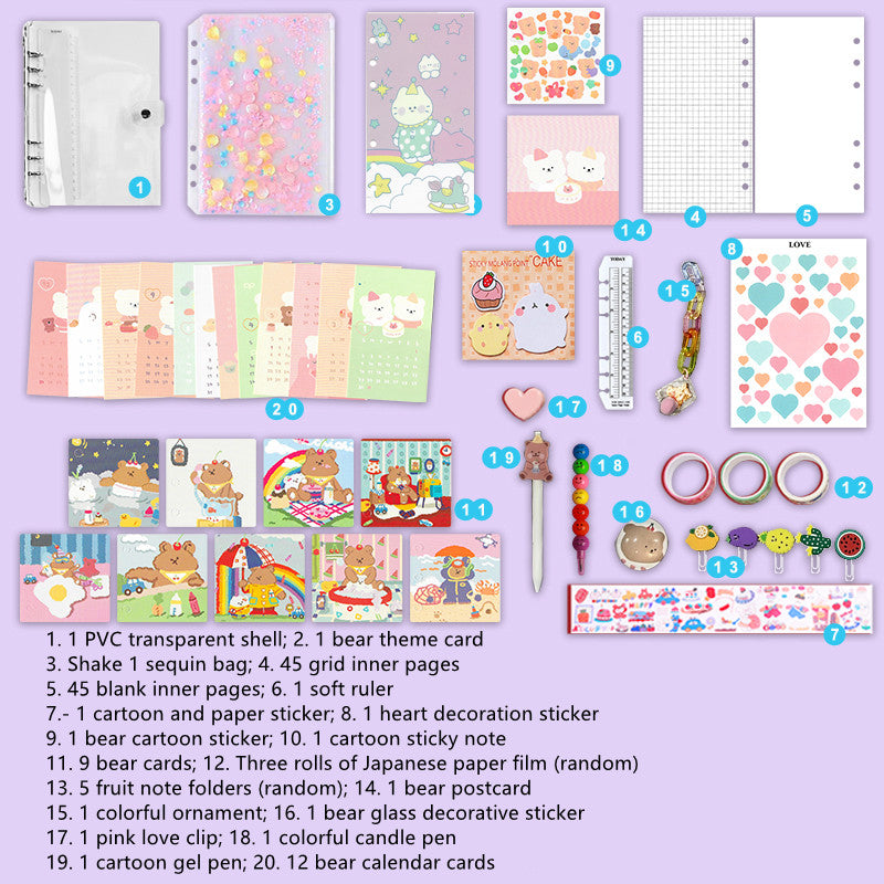 Transparent Loose - leaf Hand Book Gift Box for Girls