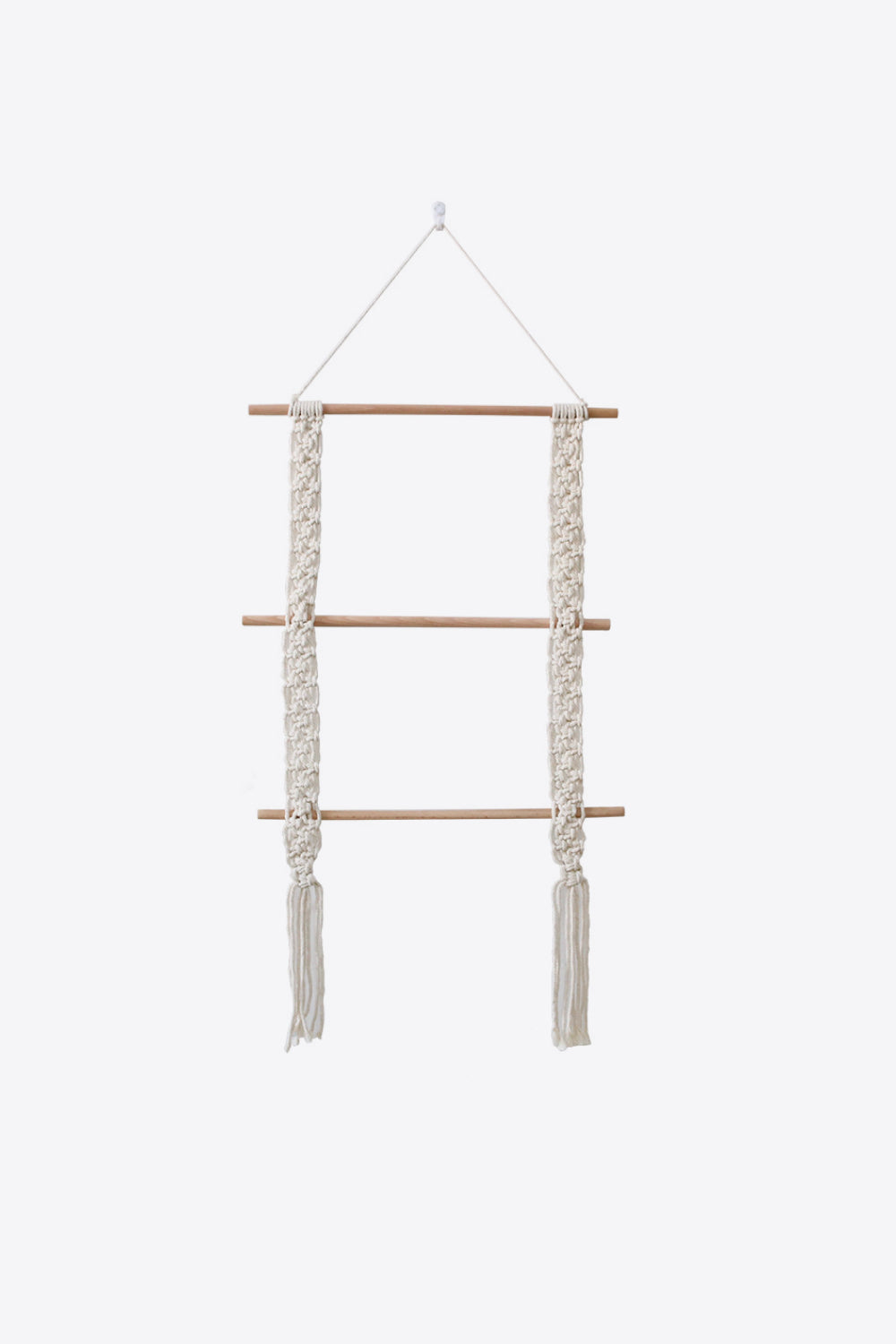 Handmade Macrame Ladder Style Wall Hanging Decorative Art Piece