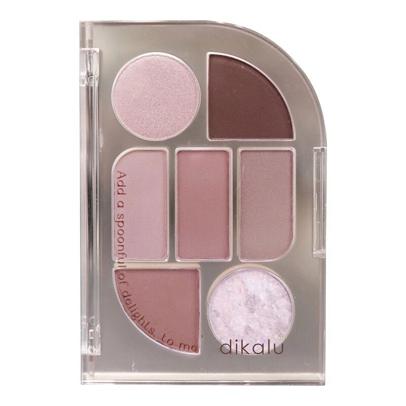 LANBENA 7 - Color Purple Orange Glitter Pearly Waterproof Eyeshadow Palette for Fashionable Eye Makeup