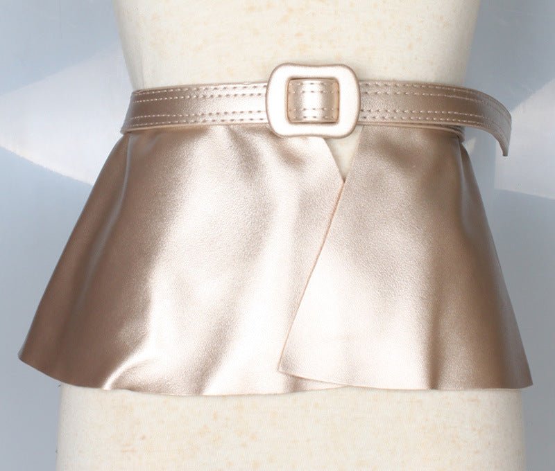 Stylish Extra-Wide Fashion PU Leather Waist Belt for Women