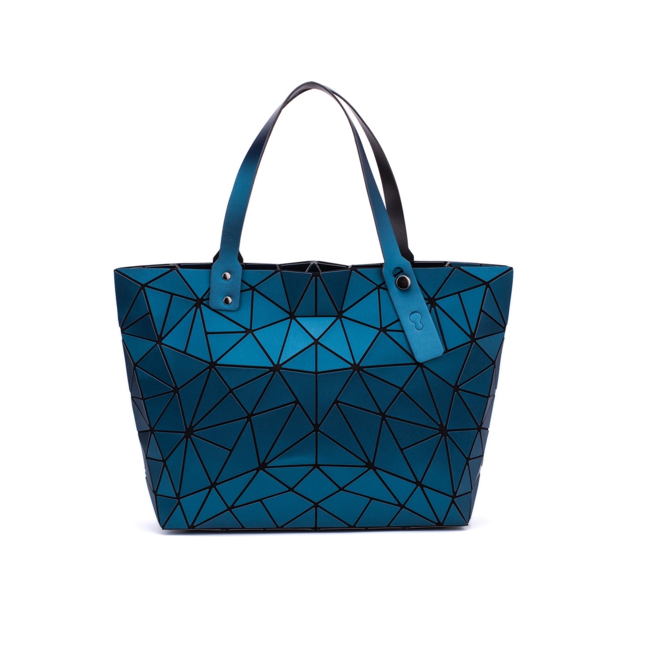 DIOMO Fashionable PU Leather Geometric Design Tote Handbag for Women