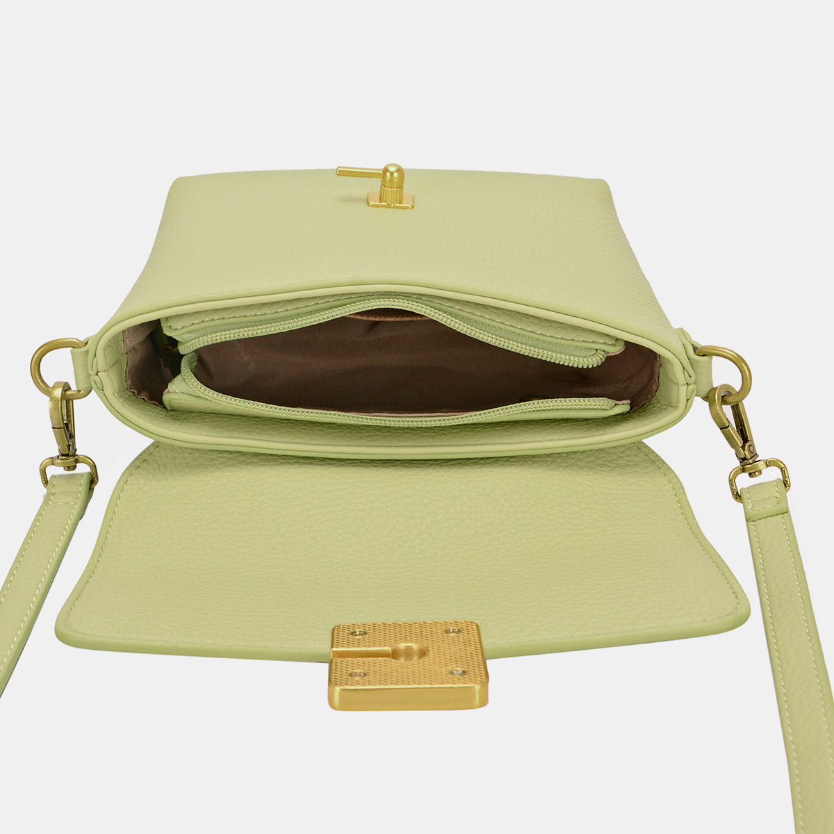 David Jones Fashionable Polyurethane Leather Crossbody Shoulder Bag for Everyday Use