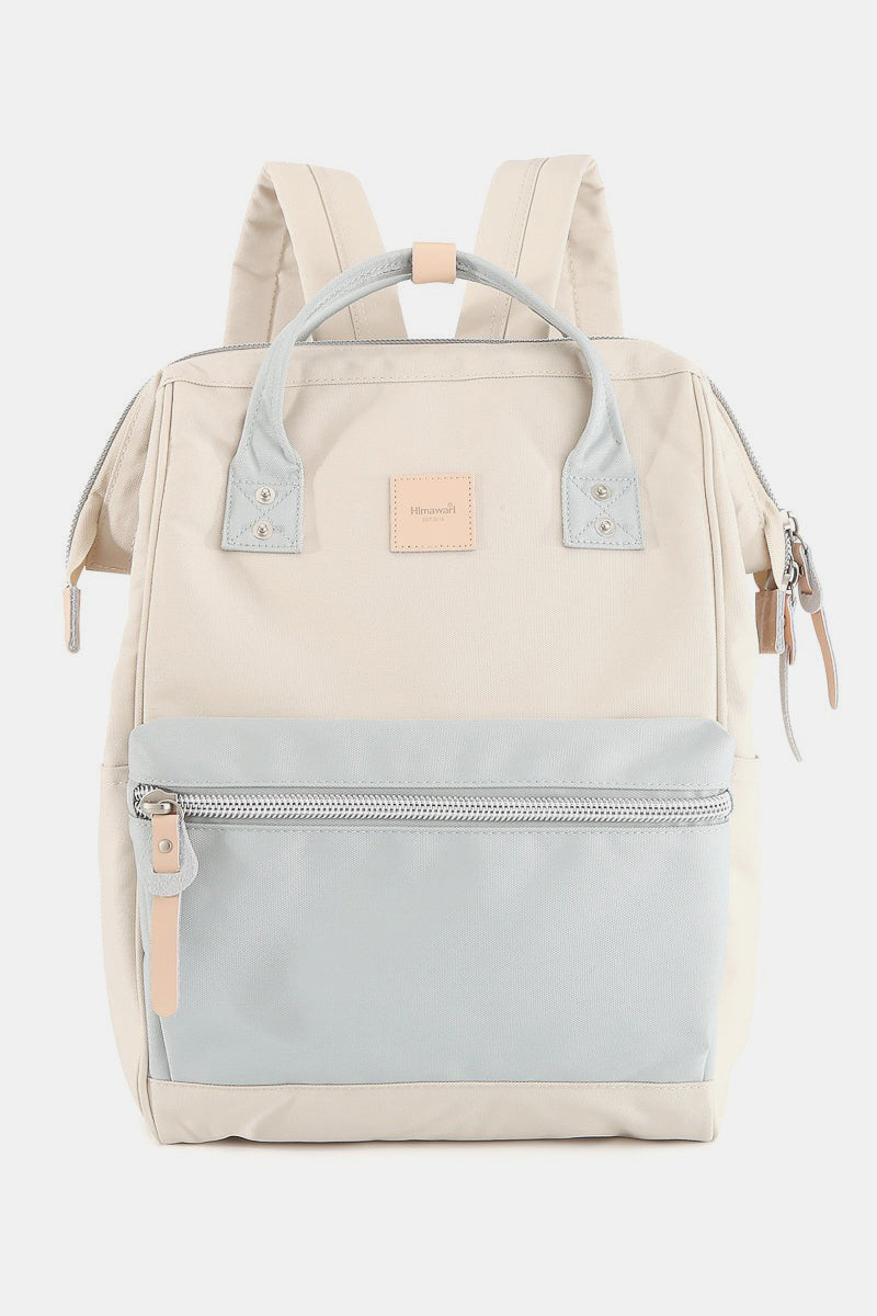 Himawari Large Eco - friendly Water - Resistant Canvas Backpack with Handy Side Pockets