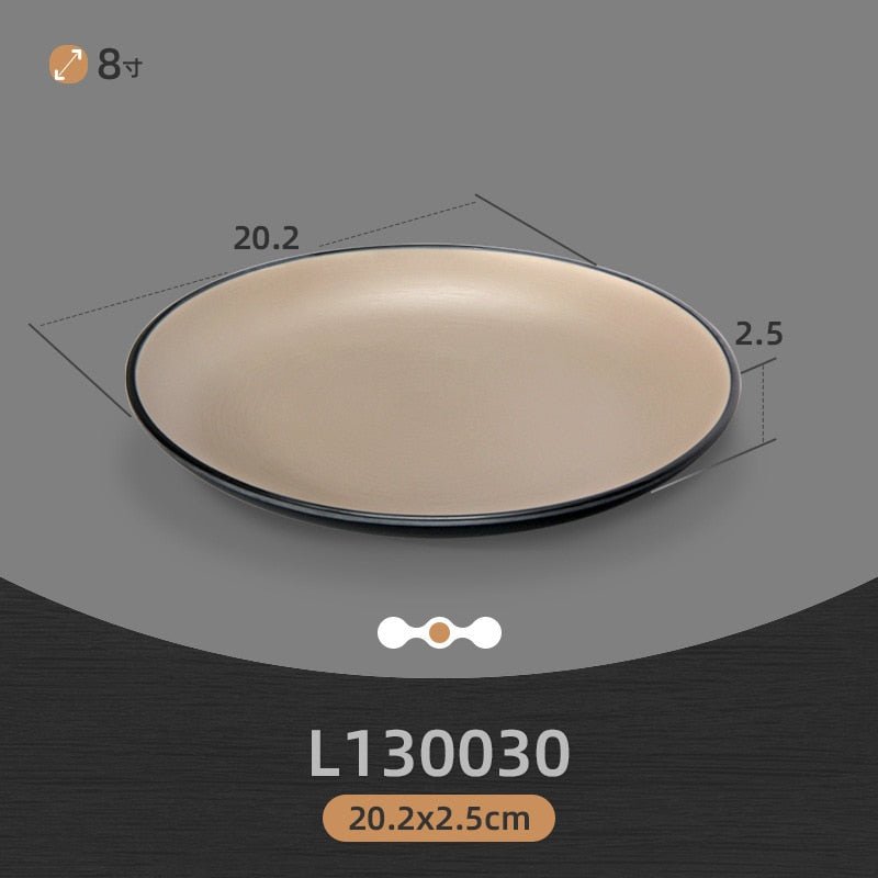 Eco-Friendly Korean Melamine Dinnerware and Flatware Set for Western-style Kitchen