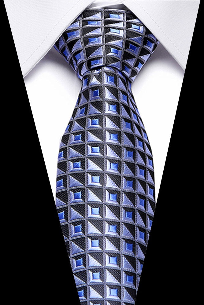 KissLuck Men's 100% Silk Classic Plaid Neckties in Multiple Colors