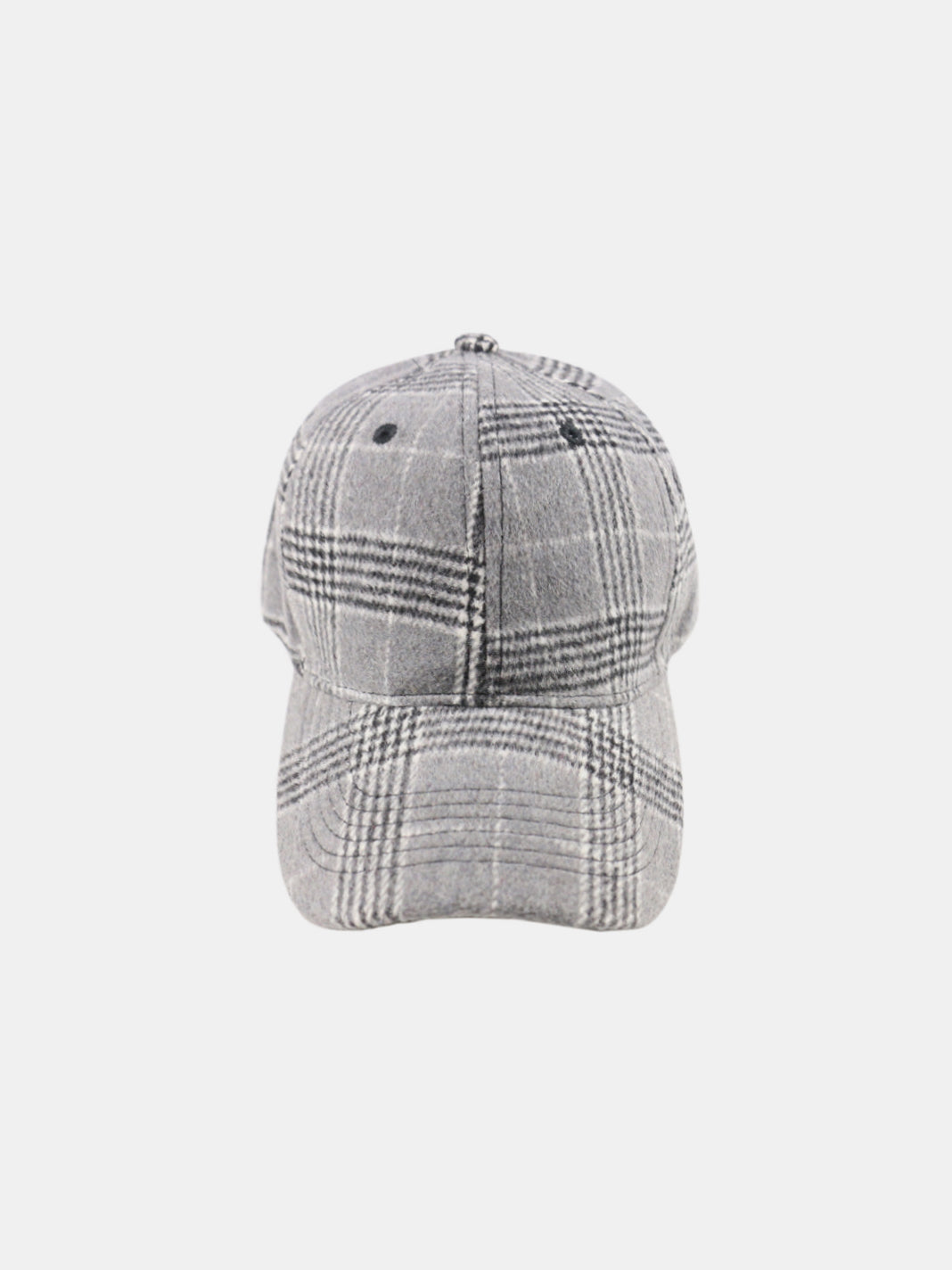 Adjustable Cotton Plaid Baseball Style Cap for Casual Wear