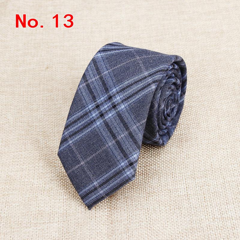 Stylish Men's Colorful Narrow Plaid Neckties Made of Cotton