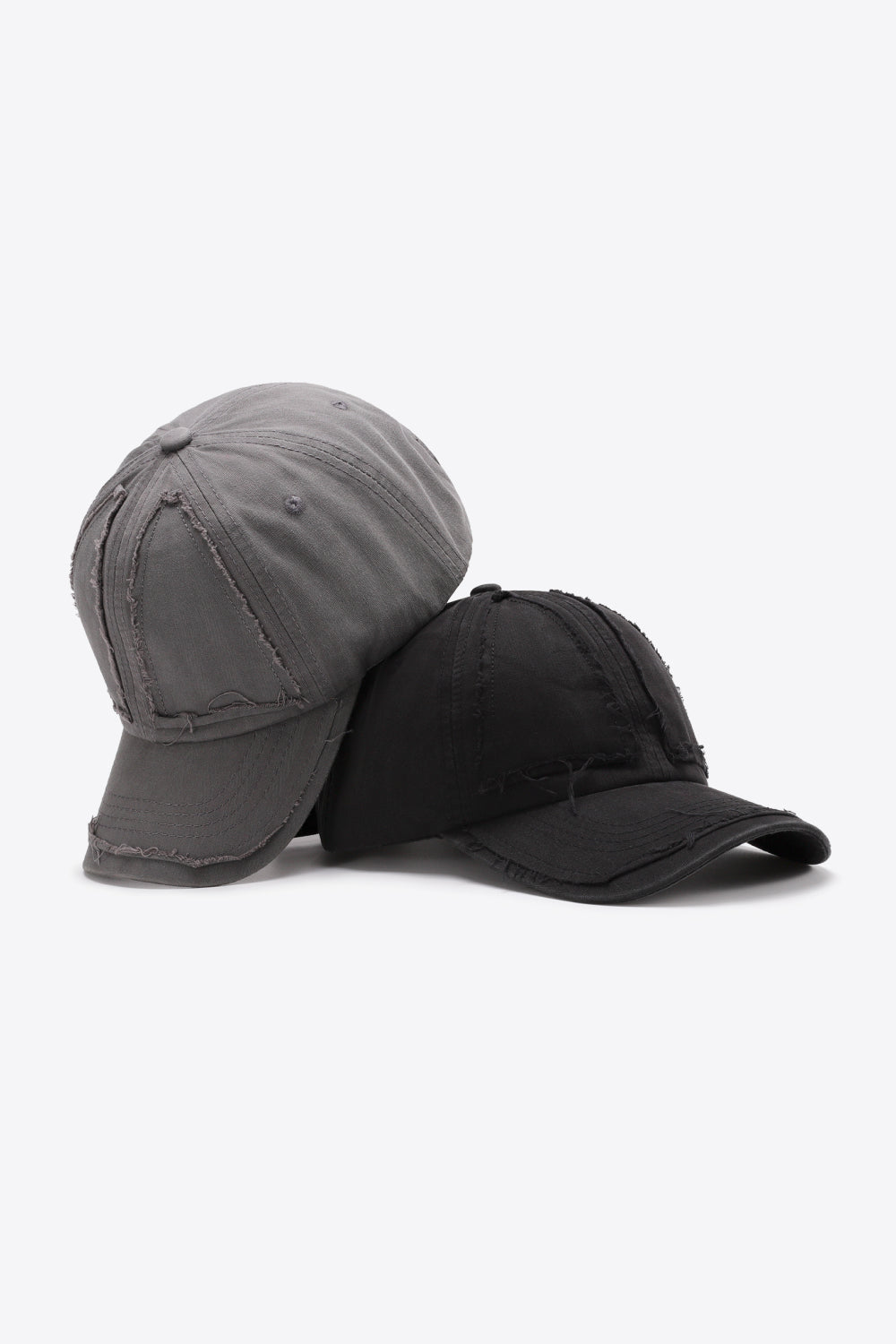 Fashionable Distressed Style Adjustable Cotton Baseball Cap for Everyday Wear