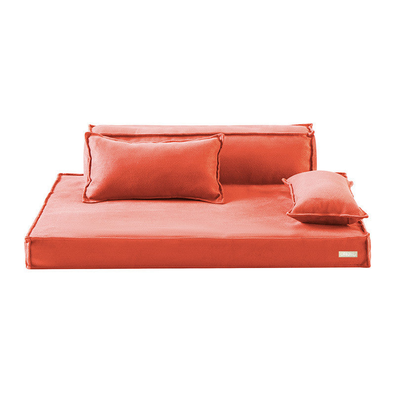 Waterproof Memory Foam Pet Sofa with Removable Suede Cover for Small and Large Puppy Pets