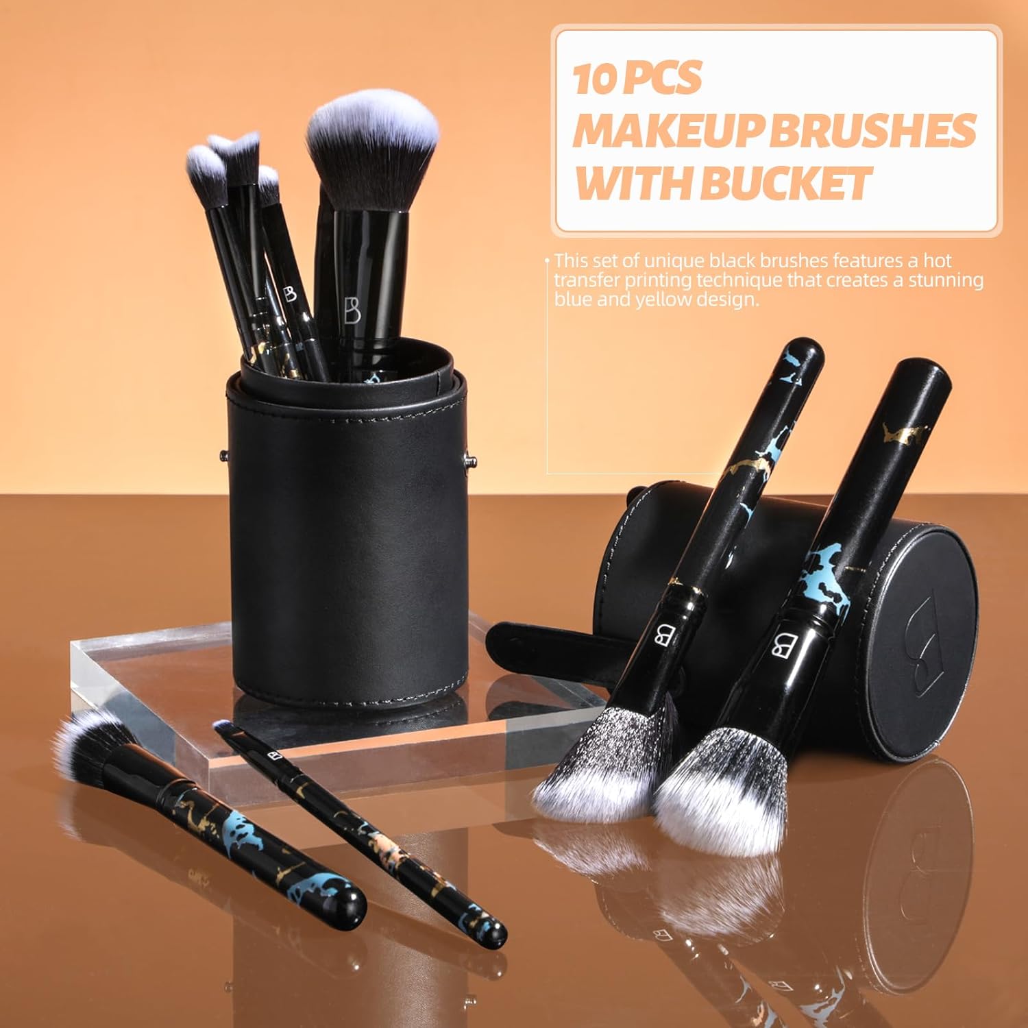 Luxury 10 - Piece Makeup Brush Set for All Your Cosmetic Needs