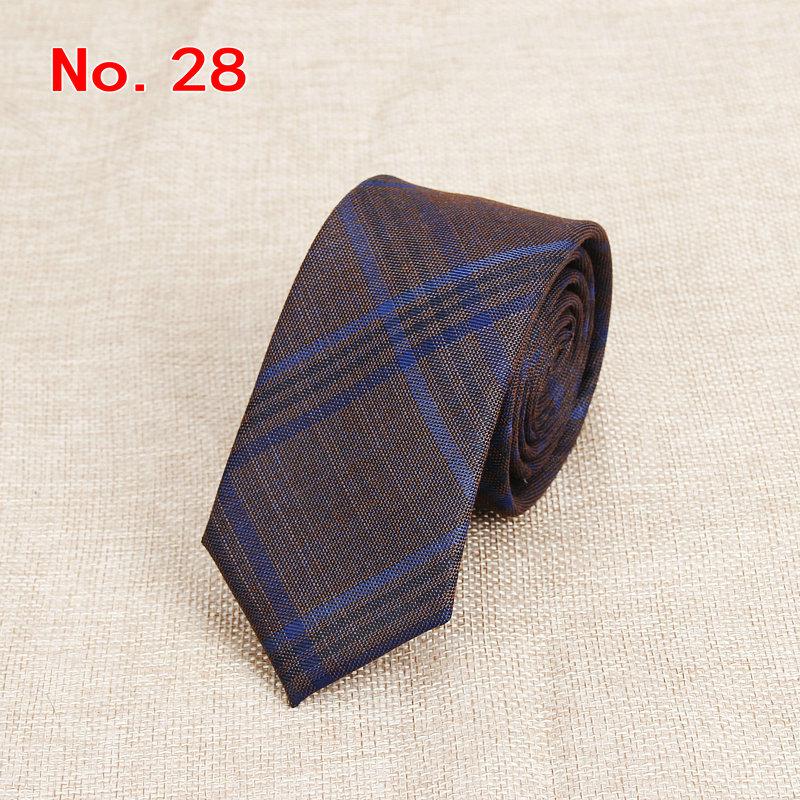Stylish Men's Colorful Narrow Plaid Neckties Made of Cotton