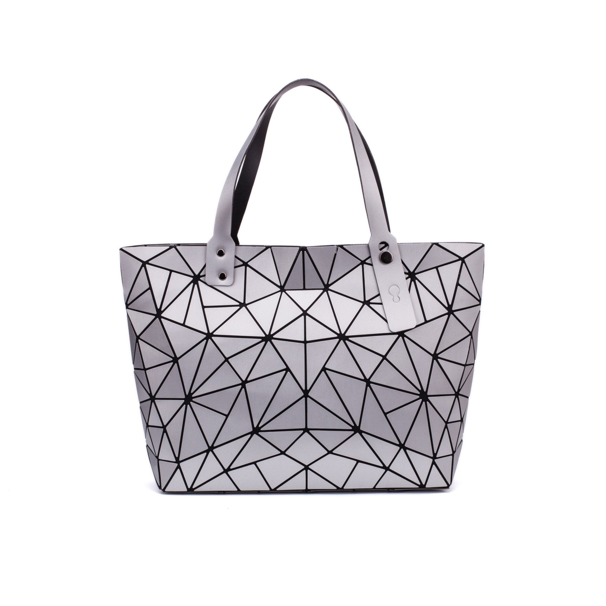 DIOMO Fashionable PU Leather Geometric Design Tote Handbag for Women