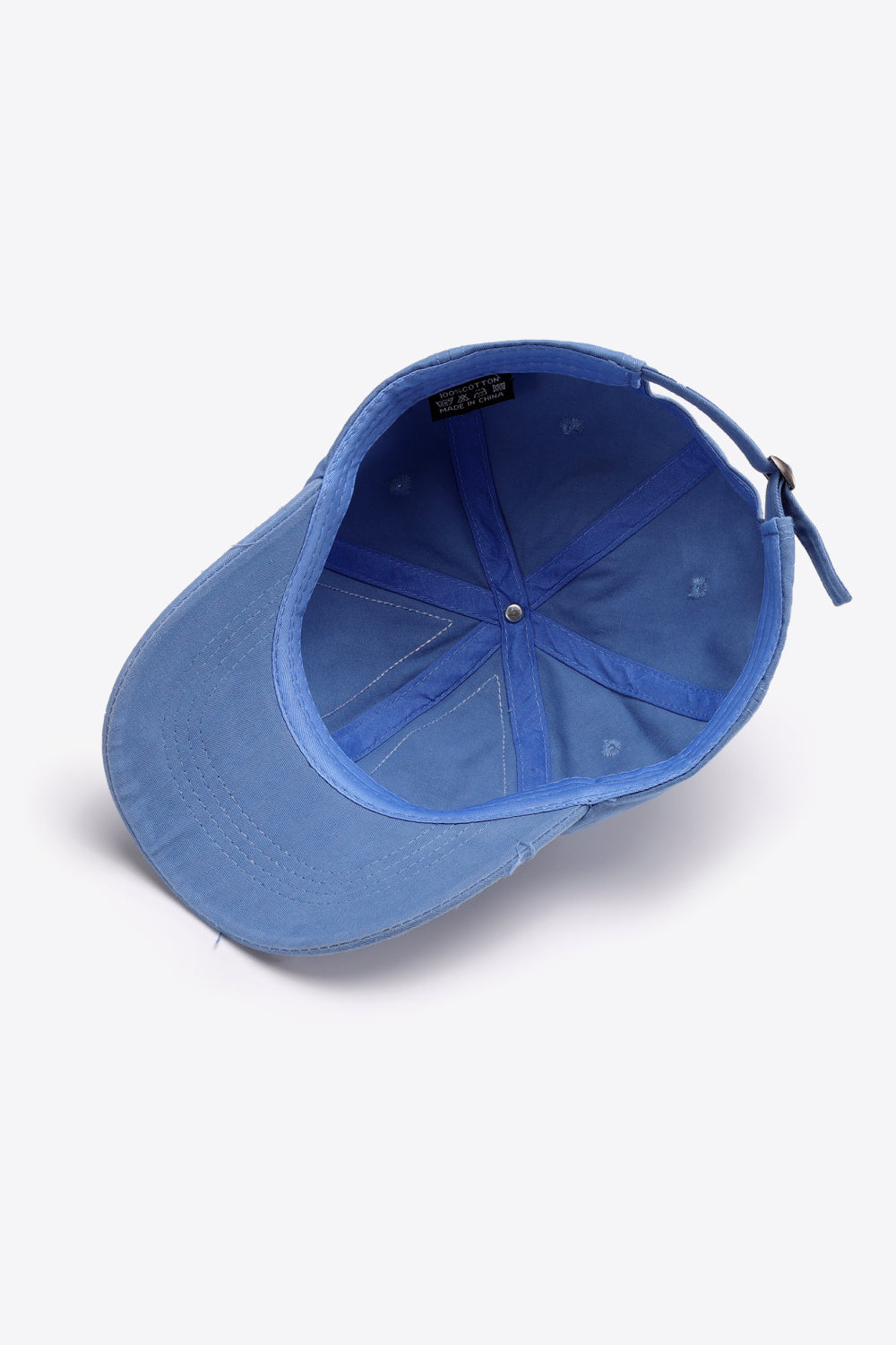 Fashionable Distressed Style Adjustable Cotton Baseball Cap for Everyday Wear